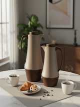 Crystal House Premium Vacuum Flask Set – 2 Pieces (0.6 & 1 Litre), Brown with Dark Wood Finish - Al Kabayel Discount CentreCrystal House Premium Vacuum Flask Set – 2 Pieces (0.6 & 1 Litre), Brown with Dark Wood FinishThermosCRYSTAL HOUSEAl Kabayel Discount Centre