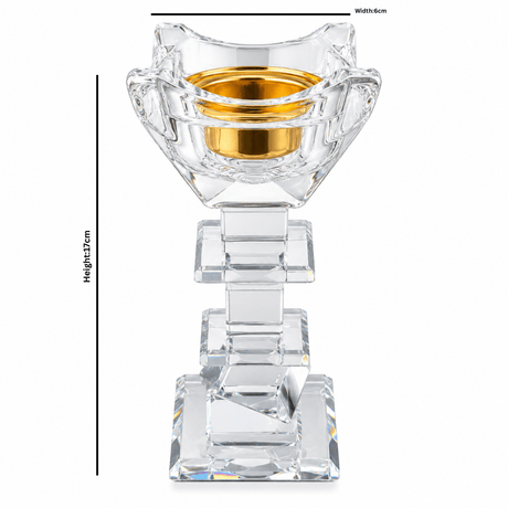 Crystal Incense Burner with Gold Insert - 17 × 6 cm - Al Kabayel Discount CentreCrystal Incense Burner with Gold Insert - 17 × 6 cmIncense BurnersAKDCAl Kabayel Discount Centre