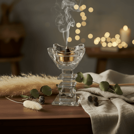 Crystal Incense Burner with Gold Insert - 17 × 6 cm - Al Kabayel Discount CentreCrystal Incense Burner with Gold Insert - 17 × 6 cmIncense BurnersAKDCAl Kabayel Discount Centre