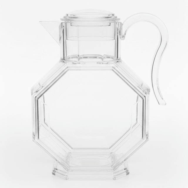 Crystal Octagon Designer Clear Acrylic Water Jug with Contemporary Geometric Style – 23 cm - Al Kabayel Discount CentreCrystal Octagon Designer Clear Acrylic Water Jug with Contemporary Geometric Style – 23 cmJugsAKDCAl Kabayel Discount Centre