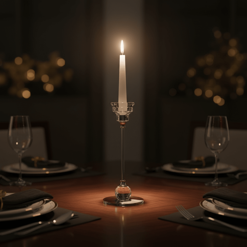 Crystal & Silver Metal Decorative Candle Holder for Elegant Home and Event Styling – 18cm - Al Kabayel Discount CentreCrystal & Silver Metal Decorative Candle Holder for Elegant Home and Event Styling – 18cmHome Décor AccentsAKDCAl Kabayel Discount Centre