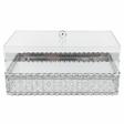 CrystalServe Premium Rectangle Silver Snack Serving Tray with Transparent Acrylic Lid – 36 × 16.5 cm - Al Kabayel Discount CentreCrystalServe Premium Rectangle Silver Snack Serving Tray with Transparent Acrylic Lid – 36 × 16.5 cmServing TraysAKDCAl Kabayel Discount Centre