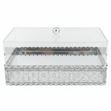 CrystalServe Premium Rectangle Silver Snack Serving Tray with Transparent Acrylic Lid – 36 × 16.5 cm - Al Kabayel Discount CentreCrystalServe Premium Rectangle Silver Snack Serving Tray with Transparent Acrylic Lid – 36 × 16.5 cmServing TraysAKDCAl Kabayel Discount Centre
