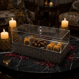 CrystalServe Premium Rectangle Silver Snack Serving Tray with Transparent Acrylic Lid – 36 × 16.5 cm - Al Kabayel Discount CentreCrystalServe Premium Rectangle Silver Snack Serving Tray with Transparent Acrylic Lid – 36 × 16.5 cmServing TraysAKDCAl Kabayel Discount Centre