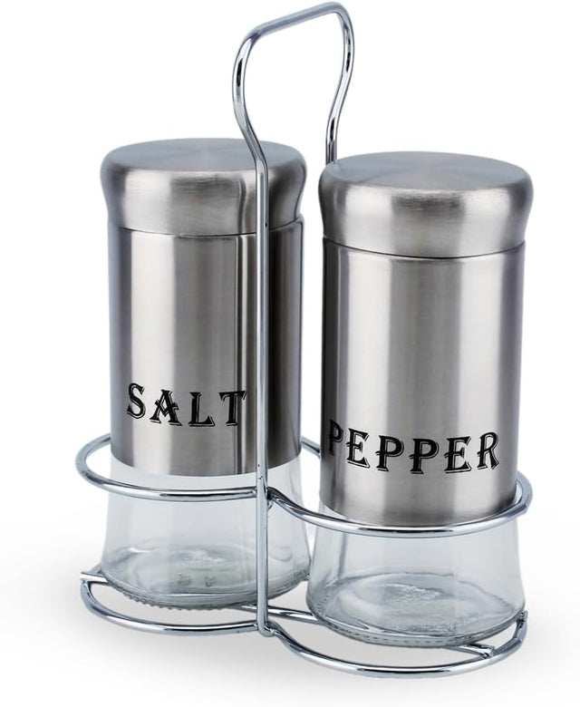 Cuisine Art 2-Piece Salt & Pepper Shaker Set - 150ml Glass Spice Jars with Stainless Steel Lids - Al Kabayel Discount CentreCuisine Art 2-Piece Salt & Pepper Shaker Set - 150ml Glass Spice Jars with Stainless Steel LidsKitchen Utensils & GadgetsCUSINE ARTAl Kabayel Discount Centre