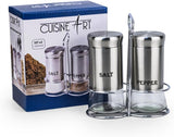 Cuisine Art 2-Piece Salt & Pepper Shaker Set - 150ml Glass Spice Jars with Stainless Steel Lids - Al Kabayel Discount CentreCuisine Art 2-Piece Salt & Pepper Shaker Set - 150ml Glass Spice Jars with Stainless Steel LidsKitchen Utensils & GadgetsCUSINE ARTAl Kabayel Discount Centre