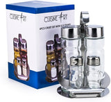 Cuisine Art 4-Piece Cruet Set with Stainless Steel Stand - Al Kabayel Discount CentreCuisine Art 4-Piece Cruet Set with Stainless Steel StandKitchen Utensils & GadgetsCUSINE ARTAl Kabayel Discount Centre