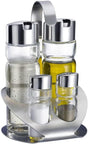 Cuisine Art 4-Piece Cruet Set with Stainless Steel Stand - Al Kabayel Discount CentreCuisine Art 4-Piece Cruet Set with Stainless Steel StandKitchen Utensils & GadgetsCUSINE ARTAl Kabayel Discount Centre