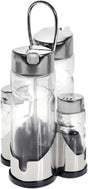 Cuisine Art 5-Piece Condiment Set - Stainless Steel Stand & Lids - Oil, Vinegar & Spice Jars - Al Kabayel Discount CentreCuisine Art 5-Piece Condiment Set - Stainless Steel Stand & Lids - Oil, Vinegar & Spice JarsKitchen Utensils & GadgetsCUSINE ARTAl Kabayel Discount Centre