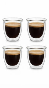 Blackstone Double Wall Glass Cawa Cup,80 ml, Set of 4