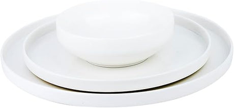 Cuisine Art Chole Bone China Dinner Set for Every Meals - 12 Pieces|4 Dinner Plates Dia (26.4cm) 4 Side Plates, 4 Bowls (Dia 13.3x H4.7cm) White Elegant Plates for Everyday Dining & Special Occasions - Al Kabayel Discount CentreCuisine Art Chole Bone China Dinner Set for Every Meals - 12 Pieces|4 Dinner Plates Dia (26.4cm) 4 Side Plates, 4 Bowls (Dia 13.3x H4.7cm) White Elegant Plates for Everyday Dining & Special OccasionsDinnerware SetsCUISINE ARTAl Kabayel Discount Centre