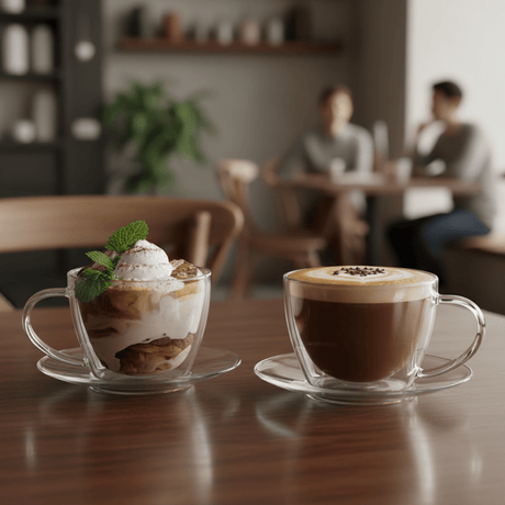 Cuisine Art Double Wall Glass Cup & Saucer Set – 180ml | Pack of 2 - Al Kabayel Discount CentreCuisine Art Double Wall Glass Cup & Saucer Set – 180ml | Pack of 2Tea CupsCUSINE ARTAl Kabayel Discount Centre