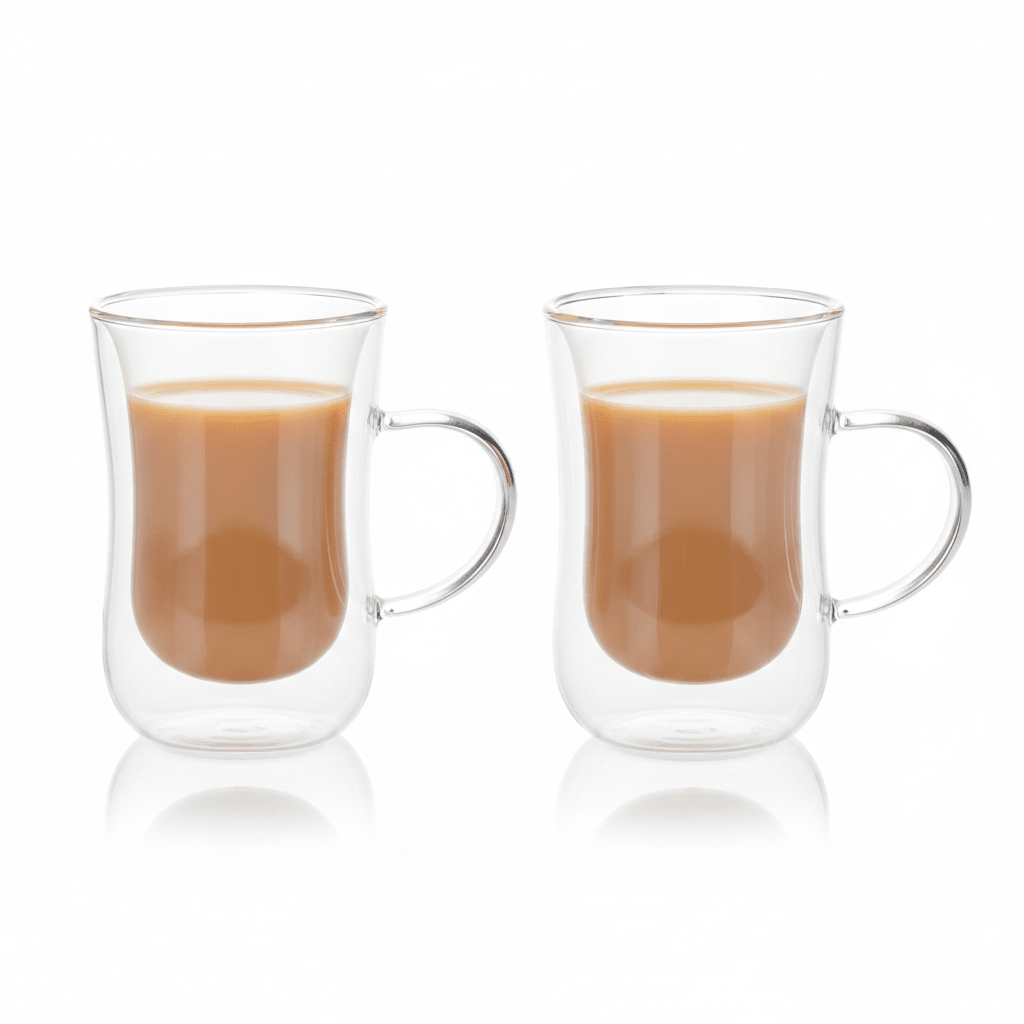 Cuisine Art Double Wall Glass Cups 100ml | Set of 2 - Al Kabayel Discount CentreCuisine Art Double Wall Glass Cups 100ml | Set of 2Tea CupsCUSINE ARTAl Kabayel Discount Centre