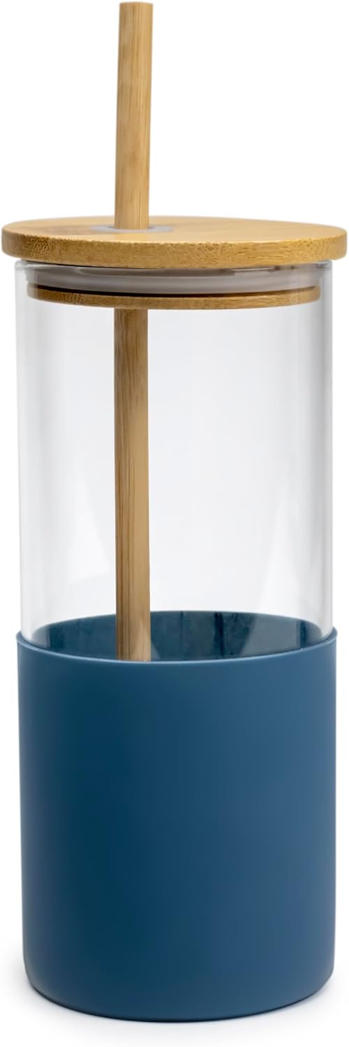 Cuisine Art Moda Glass Bottle Glass Tumbler Glass Water Bottle Straw Silicone Protective Sleeve Bamboo Lid - BPA Free - 350ML - Al Kabayel Discount CentreCuisine Art Moda Glass Bottle Glass Tumbler Glass Water Bottle Straw Silicone Protective Sleeve Bamboo Lid - BPA Free - 350MLWater BottlesCUISINE ARTAl Kabayel Discount Centre