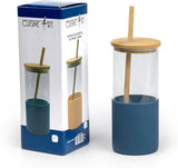 Cuisine Art Moda Glass Bottle Glass Tumbler Glass Water Bottle Straw Silicone Protective Sleeve Bamboo Lid - BPA Free - 350ML - Al Kabayel Discount CentreCuisine Art Moda Glass Bottle Glass Tumbler Glass Water Bottle Straw Silicone Protective Sleeve Bamboo Lid - BPA Free - 350MLWater BottlesCUISINE ARTAl Kabayel Discount Centre