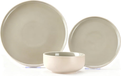Cuisine Art MOLY 12 - Piece Stoneware Crockery Dinner Set - Complete Service for 4 with Dinner Plates, Salad Plates & Bowls - Modern Ceramic Crockery in Gift Box for Home & Kitchen - Al Kabayel Discount CentreCuisine Art MOLY 12 - Piece Stoneware Crockery Dinner Set - Complete Service for 4 with Dinner Plates, Salad Plates & Bowls - Modern Ceramic Crockery in Gift Box for Home & KitchenDinnerware SetsCUISINE ARTAl Kabayel Discount Centre