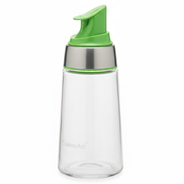 Cuisine Art Premium Glass Oil & Vinegar Dispenser Bottle with Leak - Proof Green Plastic Top – 250ml Capacity - Al Kabayel Discount CentreCuisine Art Premium Glass Oil & Vinegar Dispenser Bottle with Leak - Proof Green Plastic Top – 250ml CapacityKitchen Utensils & GadgetsCUSINE ARTAl Kabayel Discount Centre