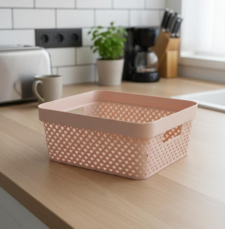 CURVER 11 Litre Plastic Storage Basket – 35x26x13 cm Organizer Basket, Pink Color for Home & Office - Al Kabayel Discount CentreCURVER 11 Litre Plastic Storage Basket – 35x26x13 cm Organizer Basket, Pink Color for Home & OfficeOrganizers & AccessoriesCURVERAl Kabayel Discount Centre