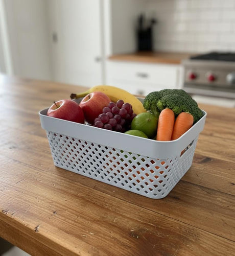 CURVER 11 Litre Plastic Storage Basket – 35x26x13 cm Organizer, Sky Blue Color for Laundry & Home Use - Al Kabayel Discount CentreCURVER 11 Litre Plastic Storage Basket – 35x26x13 cm Organizer, Sky Blue Color for Laundry & Home UseOrganizers & AccessoriesCURVERAl Kabayel Discount Centre