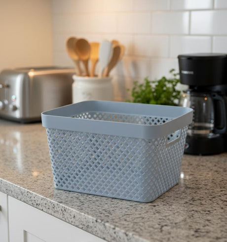 CURVER 17 Litre Large Storage Basket – 35x26x22 cm Organizer, Sky Blue Color for Home & Office Storage - Al Kabayel Discount CentreCURVER 17 Litre Large Storage Basket – 35x26x22 cm Organizer, Sky Blue Color for Home & Office StorageOrganizers & AccessoriesCURVERAl Kabayel Discount Centre