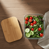 Cusine Art Rectangular Glass Food Container with Premium Bamboo Lid – Stylish Kitchen Storage – 1040 ml Capacity - Al Kabayel Discount CentreCusine Art Rectangular Glass Food Container with Premium Bamboo Lid – Stylish Kitchen Storage – 1040 ml CapacityFood ContainersCUSINE ARTAl Kabayel Discount Centre
