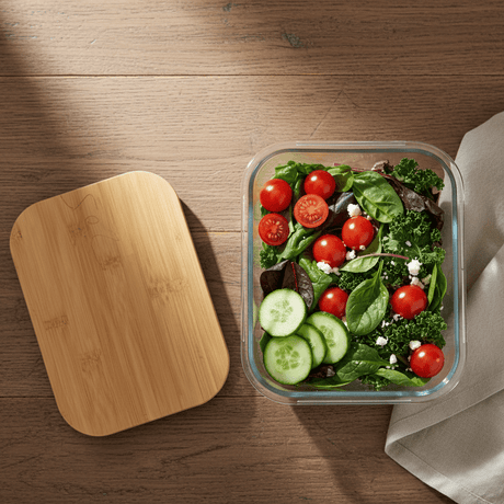 Cusine Art Rectangular Glass Food Container with Premium Bamboo Lid – Stylish Kitchen Storage – 1040 ml Capacity - Al Kabayel Discount CentreCusine Art Rectangular Glass Food Container with Premium Bamboo Lid – Stylish Kitchen Storage – 1040 ml CapacityFood ContainersCUSINE ARTAl Kabayel Discount Centre