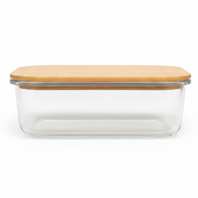 Cusine Art Rectangular Glass Food Container with Premium Bamboo Lid – Stylish Kitchen Storage – 1040 ml Capacity - Al Kabayel Discount CentreCusine Art Rectangular Glass Food Container with Premium Bamboo Lid – Stylish Kitchen Storage – 1040 ml CapacityFood ContainersCUSINE ARTAl Kabayel Discount Centre