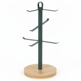 Cusine Industrial Style Grey Metal Cup Holder with Solid Wooden Base for Countertop Mug Organization – 30cm - Al Kabayel Discount CentreCusine Industrial Style Grey Metal Cup Holder with Solid Wooden Base for Countertop Mug Organization – 30cmKitchen Utensils & GadgetsCUSINEAl Kabayel Discount Centre