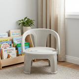 Cradle Plastic Kids Chair with Armrests Warm Grey - 36×30cm