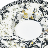 Ceramic Saucer White with Black Pattern - 13cm