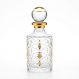 Decorative Glass Perfume Bottle with Gold Accents - 200ml