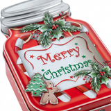 Metal Christmas Candy Box Red - 15×10cm