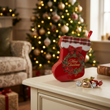 Metal Christmas Stocking Candy Box Red - 12cm