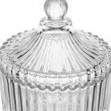 Glass Sugar Pot with Decorative Lid – 6×6cm