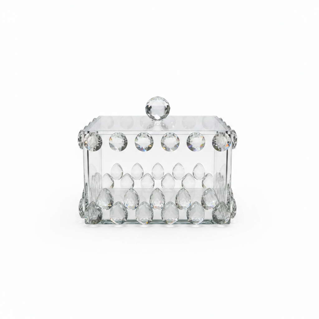 Glass Candy Pot with Lid - 16×10cm