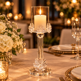 Crystal Floral Candle Holder - 24x6cm