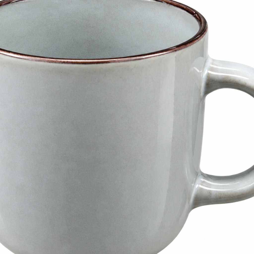 Ava Ceramic Mug Light Grey - 385ml