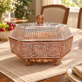 Plastic Footed Fruit Bowl with Lid - 25×10cm