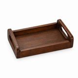 Luhpar Rectangular Wooden Tray with Cutout Handles -  25×15cm