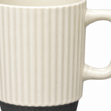 Ribbed Ceramic Mug Cream - 400ml