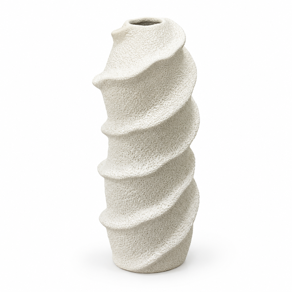 Ceramic Flower Vase Off-White – 30cm