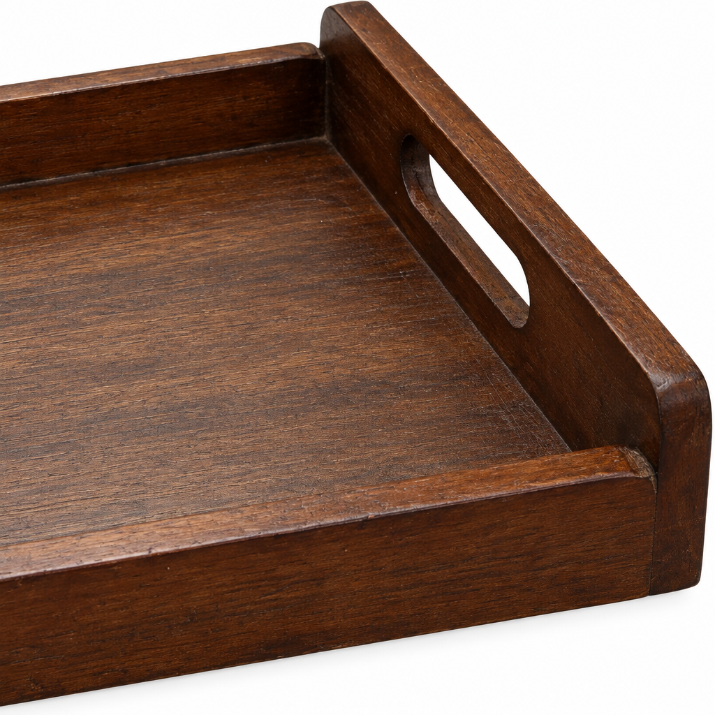 Luhpar Square Wooden Tray with Handles - 25cm