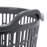 Azco Plastic Laundry Basket with Carry Handles Grey - 50×25cm