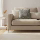 Woven Pattern Cushion Grey & White - 40cm