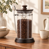Acrylic Canister with Wooden Lid & Spoon - 1000ml