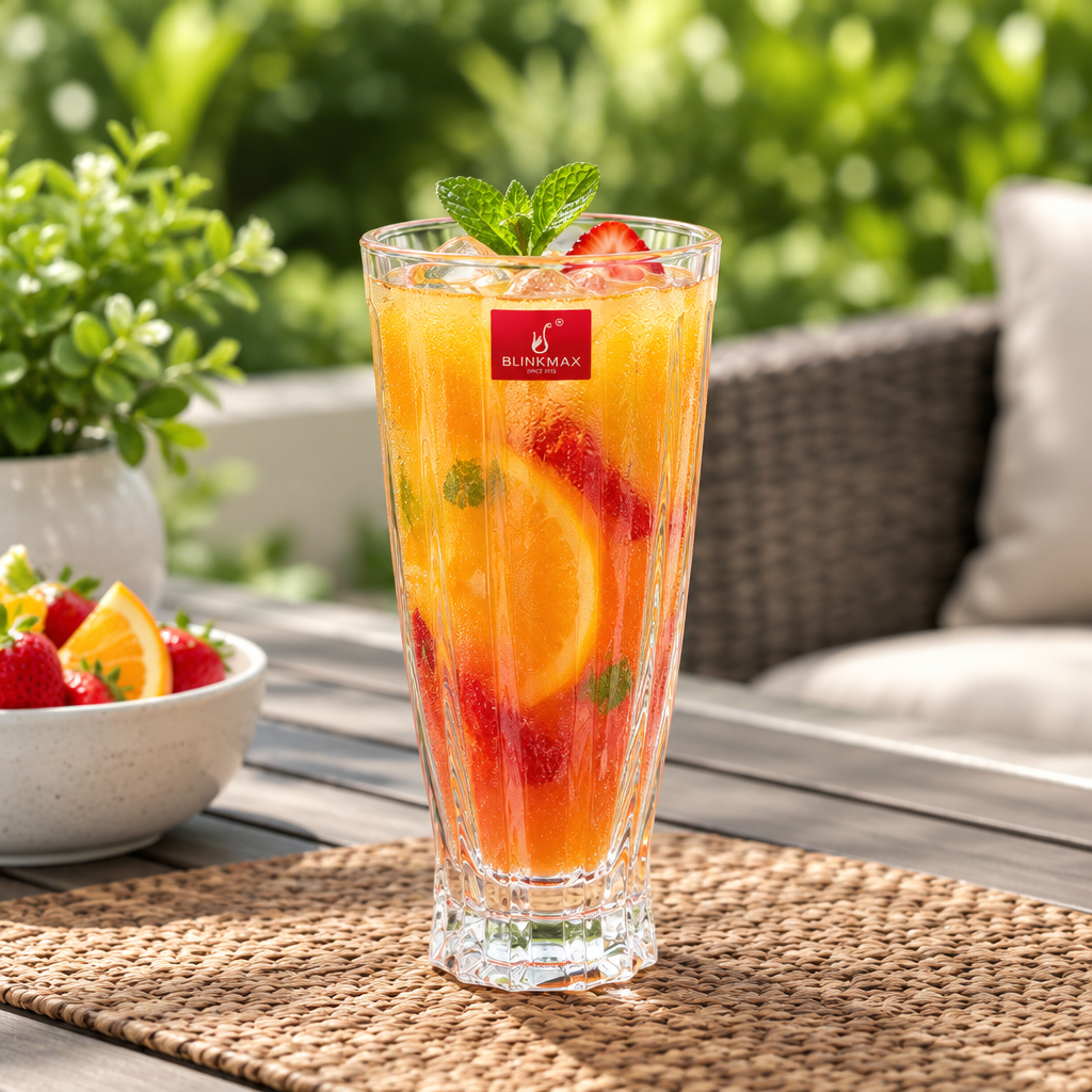Blinkmax Clear Fluted Juice Glass – 265ml