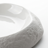 Textured Ceramic Serving Dish White - 23cm