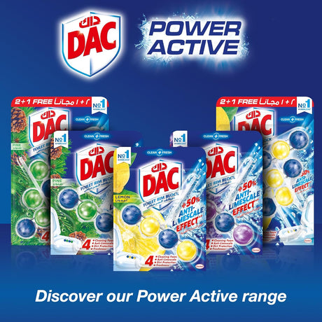 Dac Lemon Fragrance Boost Toilet Cleaner Rim Block - Pack Of 3 Rim Blocks 150 Gm - Al Kabayel Discount CentreDac Lemon Fragrance Boost Toilet Cleaner Rim Block - Pack Of 3 Rim Blocks 150 GmHousehold CleaningDACAl Kabayel Discount Centre