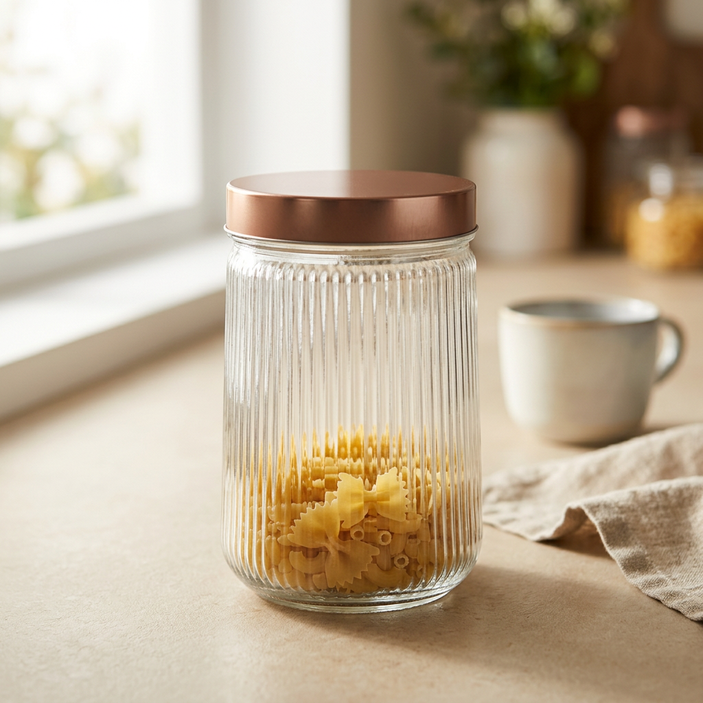 Velvet Glass Jar with Metal Lid - 900ml