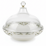 Dallah Addar White Ceramic Date Serving Bowl with Acrylic Cover – Premium Ramadan Date Display Tray for Home, Gatherings and Hospitality – 23 × 18 cm - Al Kabayel Discount CentreDallah Addar White Ceramic Date Serving Bowl with Acrylic Cover – Premium Ramadan Date Display Tray for Home, Gatherings and Hospitality – 23 × 18 cmBowlsDallah AddarAl Kabayel Discount Centre